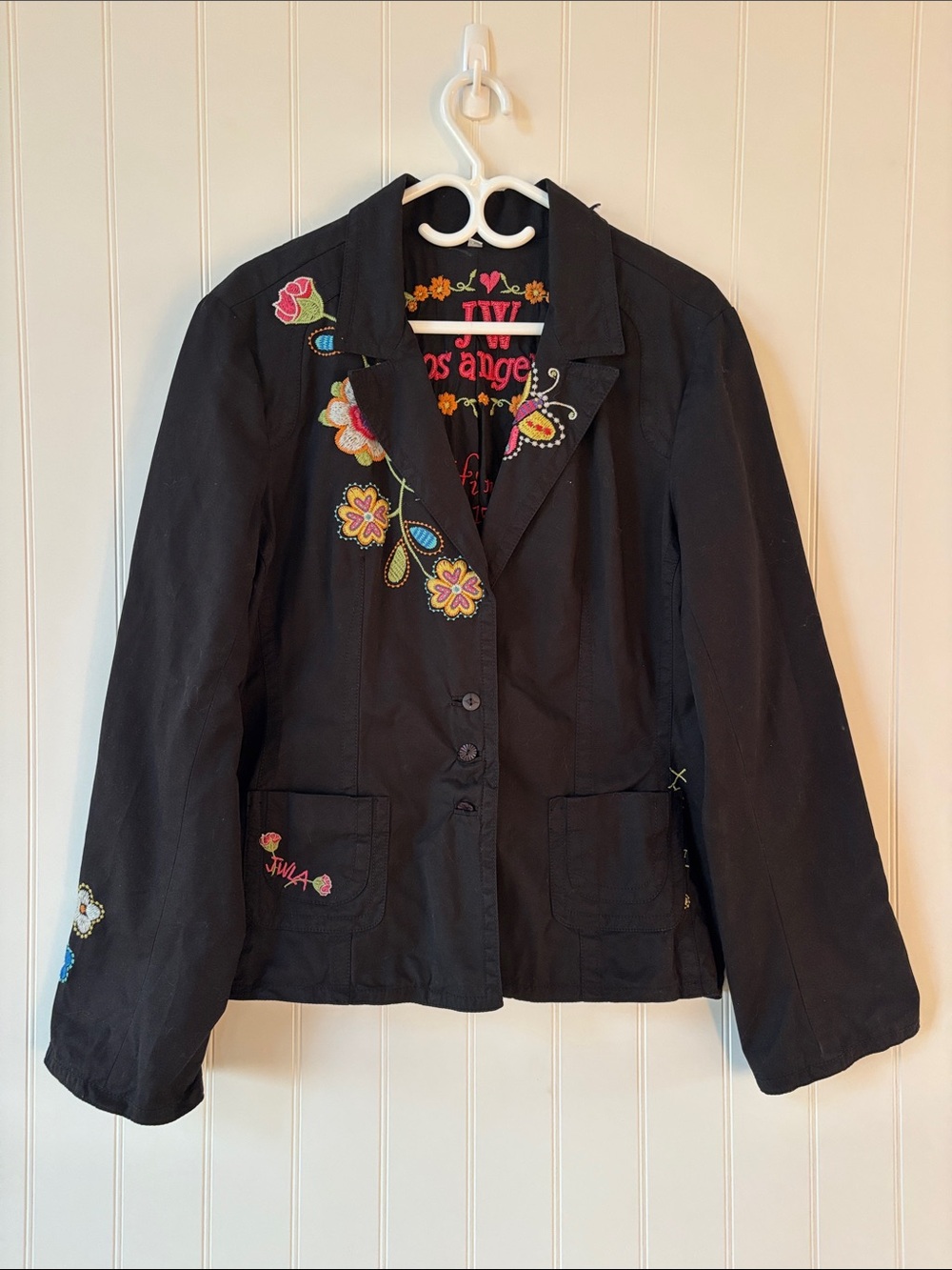 Johnny Was Y2K Embroidered Black Blazer Jacket XL